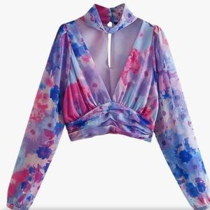 Zara Multicolor Floral Blouse